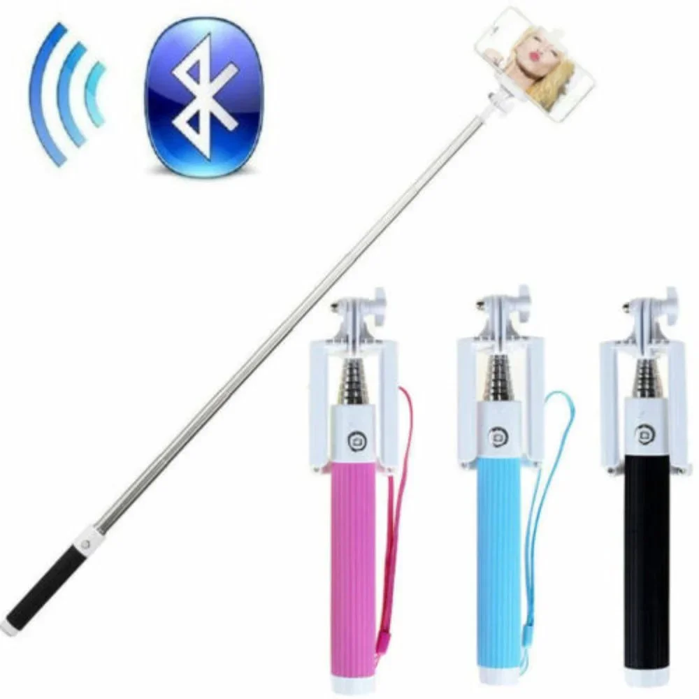 Extendable Wireless Bluetooth Shutter Selfie Monopod Stick for iPhone Samsung